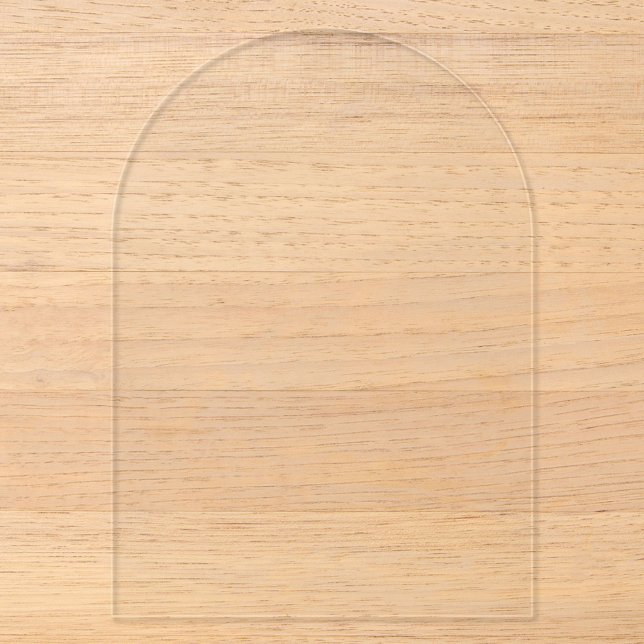 Premium Arch Clear Akryllische Hochzeitseinladung Acryleinladungen (Vorderseite)