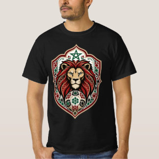 Premium Atlas Löwe Marokkanisches Fußballwappen T-Shirt