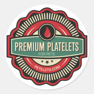 Premium-Aufkleber für Platelets — Set von 6 Runder Aufkleber