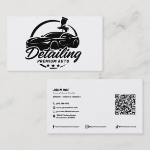 Premium-Autodetailing Karosserie-Werkstatt Modern Visitenkarte