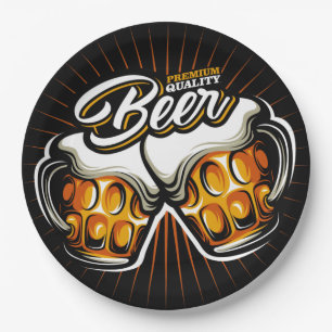 Premium-Bier Pappteller