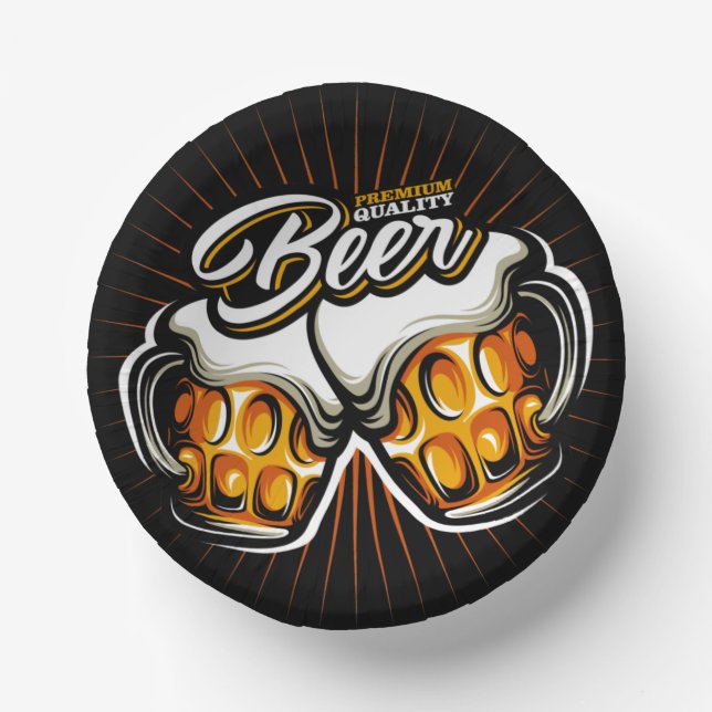 Premium-Bier Pappteller (Vorderseite)