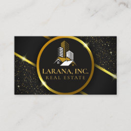 Premium Black and Gold Luxus Real Anwesen Visitenkarte