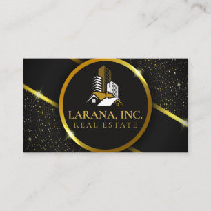 Premium Black and Gold Luxus Real Anwesen Visitenkarte