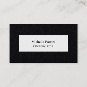 Premium Black Elegant Schlicht Minimalistisch Visitenkarte