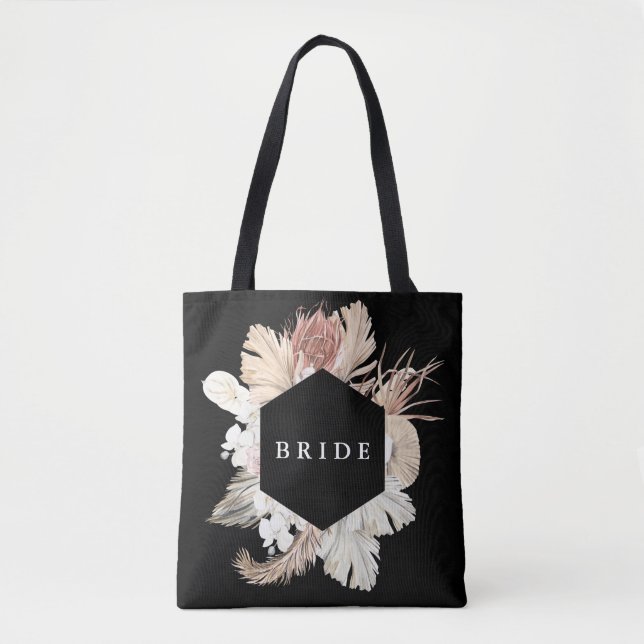 Premium Black Elegante Pampas Grass Tropischer Dsc Tasche (Vorderseite)