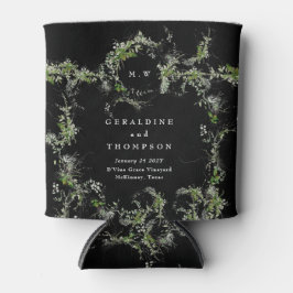 Premium Black Eucalyptus Monogram Wedding Gift Dosenkühler