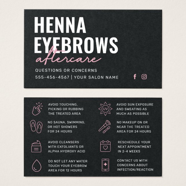 Premium Black Eyebrow Tint Henna Brows Aftercare (Vorne & Hinten)