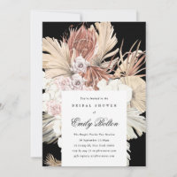 Premium Black Floral Pampas Bohemisches Brautparty