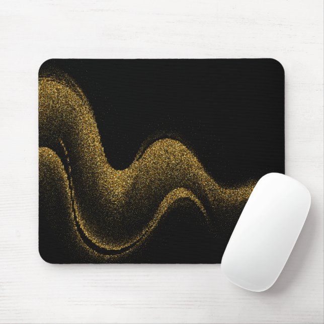 Premium Black Gold Tech-Stil Mousepad (Mit Mouse)