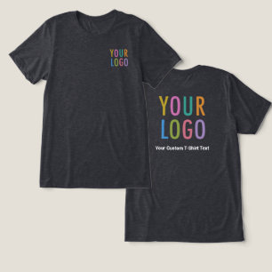 Premium Black Heather T - Shirt Custom Logo Unisex