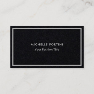 Premium Black Minimalistisch Beruflich Modern Visitenkarte