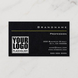 Premium Black mit Logo und Foto für Mitarbeiter Visitenkarte