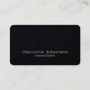 Premium Black Schlicht Creative Modern Consultant Visitenkarte