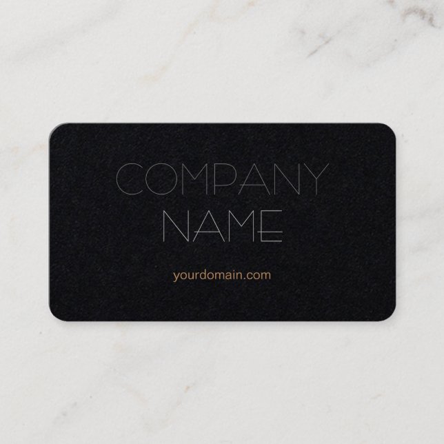 Premium Black Trendy Stylish Company Name Visitenkarte (Vorderseite)