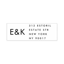 Premium Black Ultra Modern Gender Neutral Wedding Permastempel