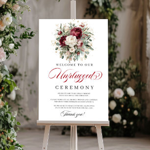Premium Blush Burgund Unplugged Zeremonie Poster