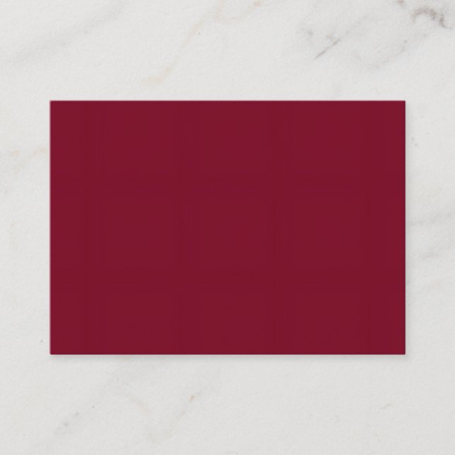 Premium Burnt Maroon 3.5 x 2.5 Card Format Visitenkarte (Vorderseite)