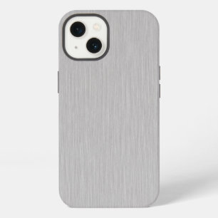 Premium-Bürstet Silber-Metallstruktur iPhone Hülle