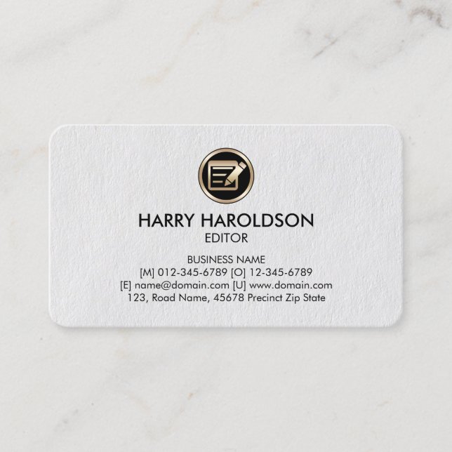 Premium Business Card für den Dokumenteneditor Visitenkarte (Vorderseite)
