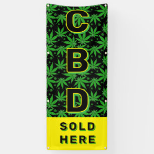 Premium CBD Öl verkauft hier Werbung Banner