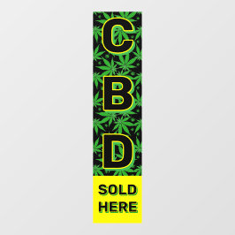 Premium CBD Öl verkauft hier Werbung Fensteraufkleber