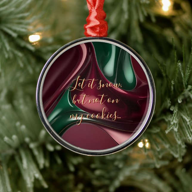 Premium Christmas ornament in stylish graphic Aus Metall (Baum)