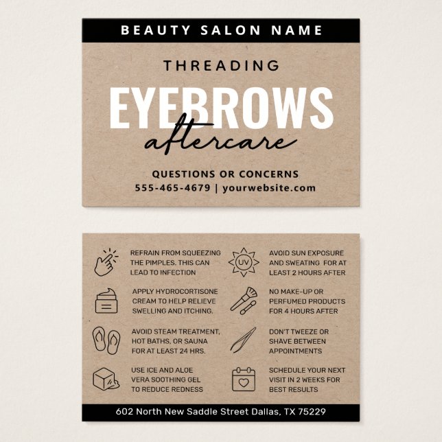 Premium Craft Luxus Eyebrow Threading Aftercare  (Vorne & Hinten)