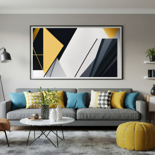 Premium-Diagonalgeometrie Leinwanddruck