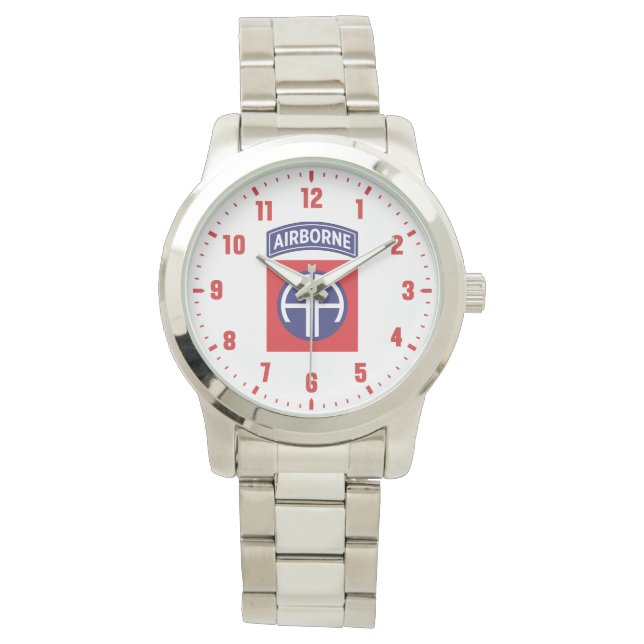 Premium Edelstahl 82. Im Flugzeug Division Armbanduhr (Vorderseite)
