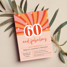 Premium Einladung 60 und fabelhaftes Retro