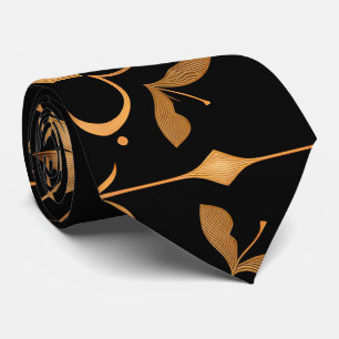 Premium Elegant Black Boho Neck Tie Krawatte