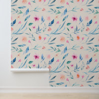 Premium Elegant | Blume der Wasserfarbe auf Creme