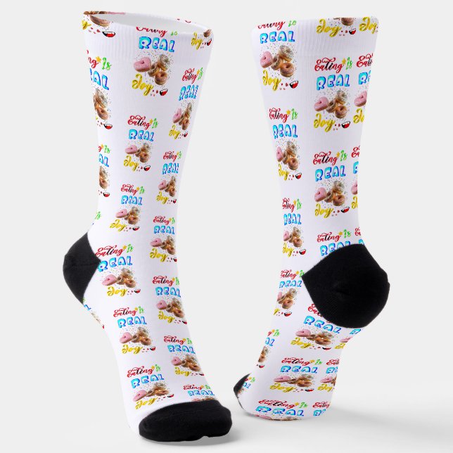 Premium Essen Ist Wirkliche Freude Socken (Gewinkelt)