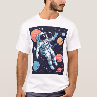 Premium Explorer T - Shirt: Astronaut auf einem Sp T-Shirt