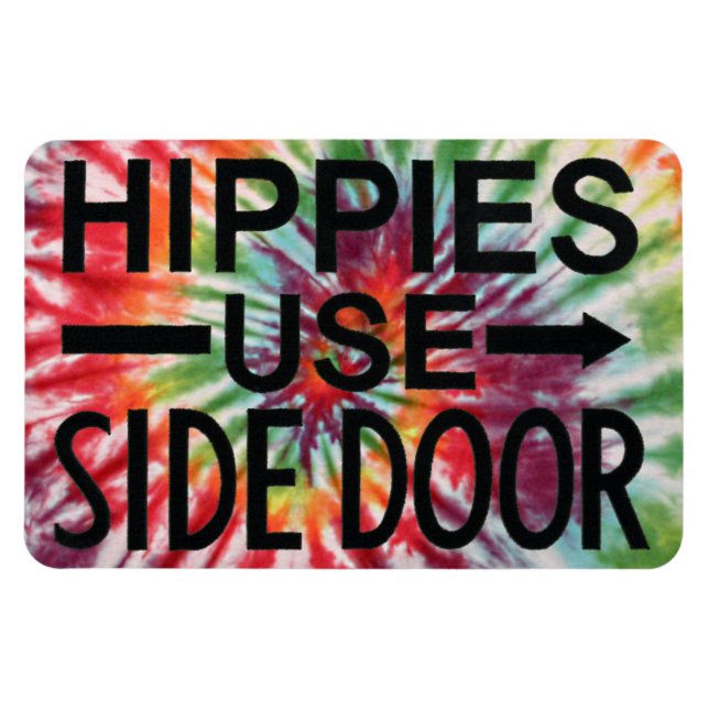 Premium-Flexi-Kühlschrankmagnet-Hippies verwenden  Magnet (Horizontal)