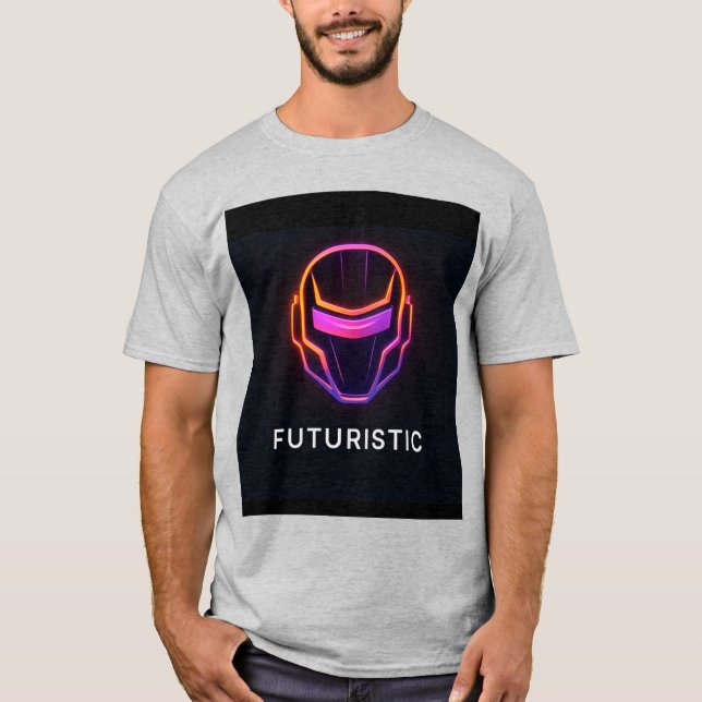Premium Futuristic Logo-T - Shirt für Ihre Marke : (Vorderseite)