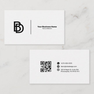 Premium-Geschäftskarte mit Logo und QR-Code Visitenkarte