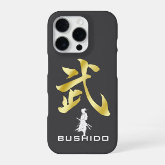 Premium Gold BUSHIDO 武 Kanji iPhone 16 Pro Case Hülle