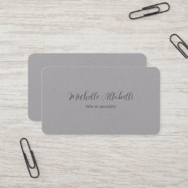 Premium Grau Beruflich modern handschriftlich Visitenkarte