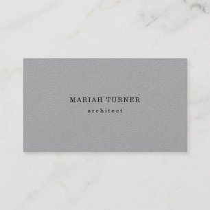 Premium Grau Schlicht Elegant Minimalistisch Visitenkarte