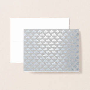Premium Grau + Silver Foil Cloud Pattern Folienkarte