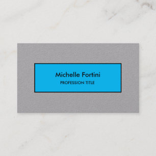 Premium Gray Blue Elegante Schlicht Minimalistisch Visitenkarte