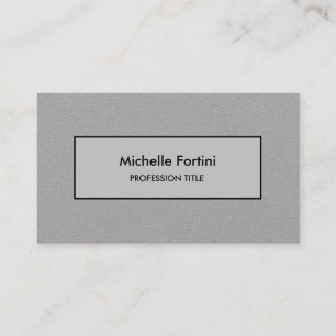 Premium Gray Elegant Schlicht Minimalistisch exklu Visitenkarte