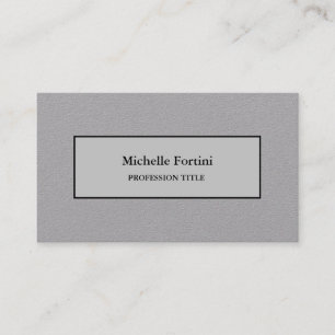 Premium Gray Elegant Schlicht Minimalistisch Visitenkarte