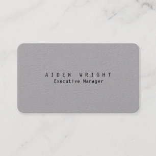 Premium Gray Trendy Stylish Modern Minimalistisch Visitenkarte