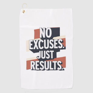 Premium Gym Wall Art - "NO ENTSCHULDIGUNG. JUST RE Golfhandtuch