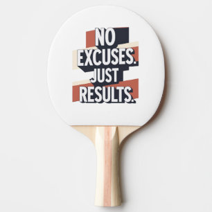 Premium Gym Wall Art - "NO ENTSCHULDIGUNG. JUST RE Tischtennis Schläger