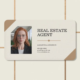 Premium-Immobilienmakler mit Foto Visitenkarte