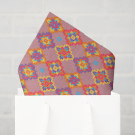 Premium indianisch-amerikanisches geometrisches Bl Seidenpapier